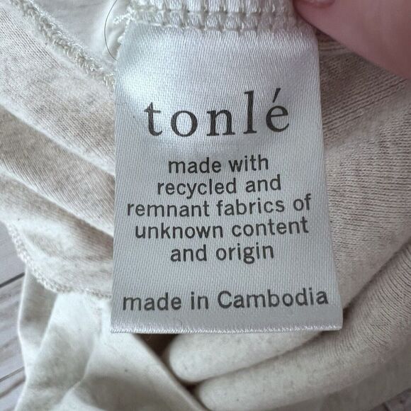 Tonlè Long Sleeve Cotton Minidress In Cream Size Xtra Small - Picture 10 of 13